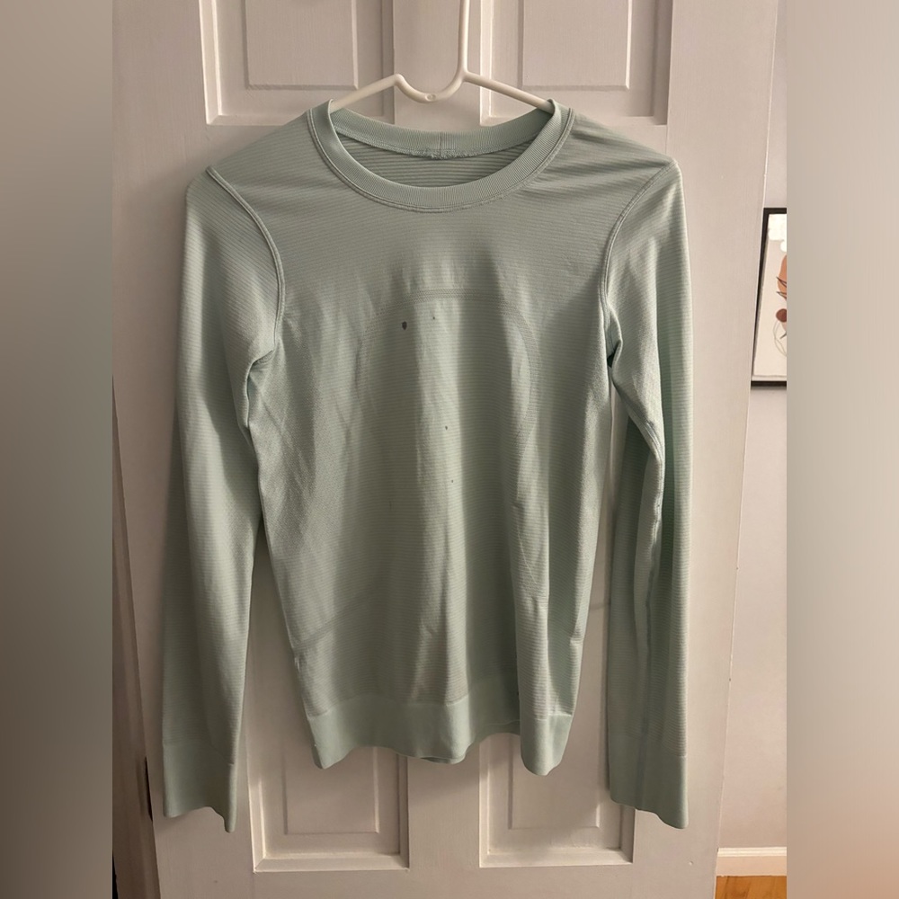 lululemon mint green full length long sleeve swiftly tech